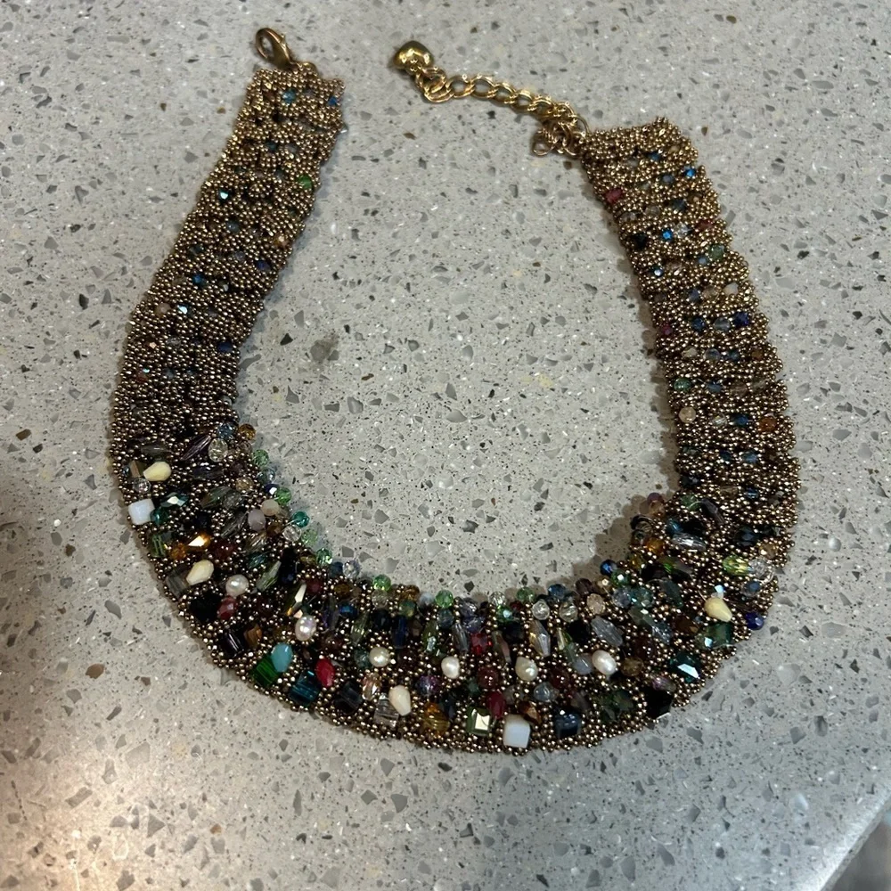 Elegant Multicolor Beaded Chunky Necklace choker